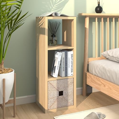 CTESNE【2026 Wooden Thick Frame 3 Cube Storage Organizer Shelf - Image 2
