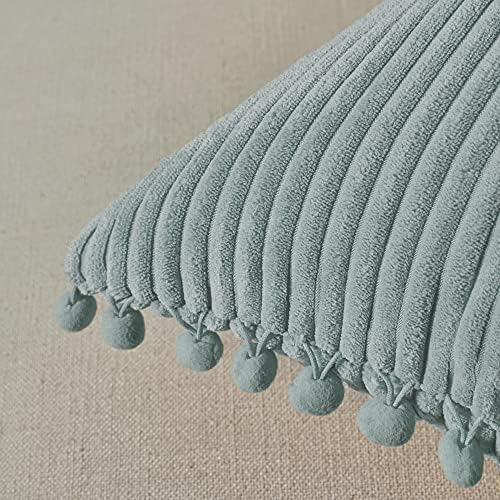 Fancy Homi 24x24 Pillow Covers, Super Soft Corduroy Square Solid Cushion Cover - Image 4