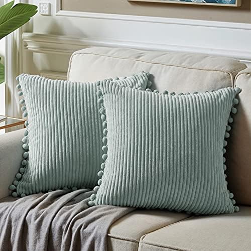 Fancy Homi Pack of 2 Farmhouse Decorative Throw Pillow Covers by Fancy+Homi