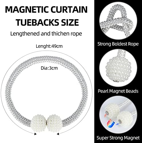 8 Pack Magnetic Curtain Tiebacks - Image 6