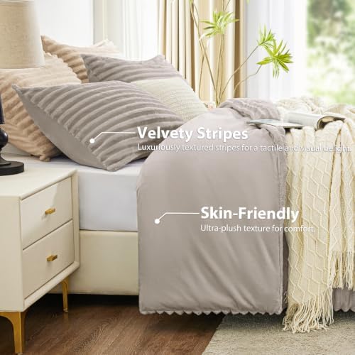 EXQ Home Fluffy Comforter Set Full Size, 3 Pieces Bed Set - Image 3
