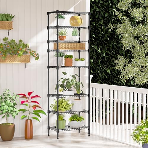 IZEUK 8 Tier Adjustable Metal Storage Shelving Unit, Heavy Duty Standing Rack - Image 5