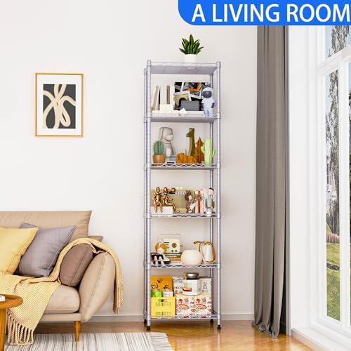 REGILLER 6 Wire Shelving Steel Storage Rack Adjustable Unit Shelves - Image 4