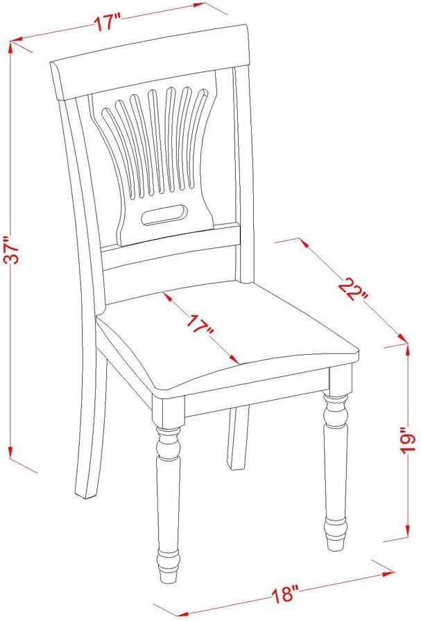East West Furniture DOPL5-WHI-C 5 Piece Dinette Set for 4 Includes a Rectangle Dining Room Table with Butterfly Leaf and 4 Linen Fabric Kitchen Dining Chairs, 42x78 Inch, Buttermilk & Cherry
