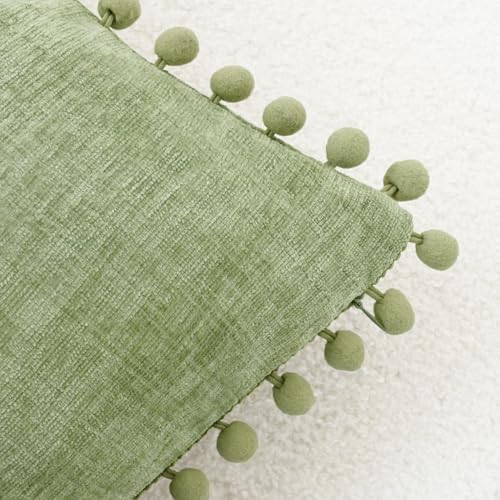 CaliTime Decorative Couch Throw Pillow Covers 20 X 12 Inches Sage - Image 3