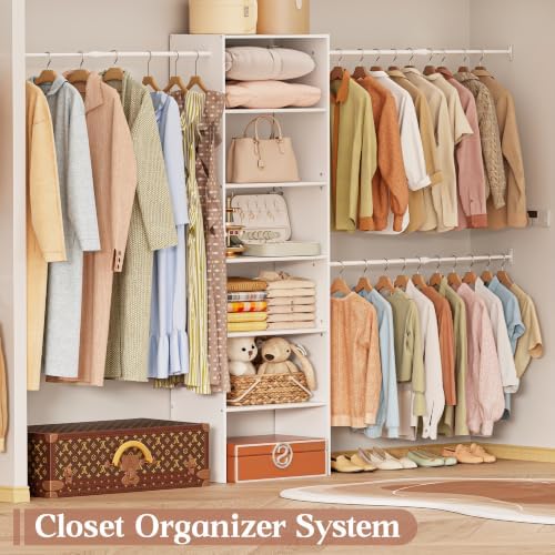 4.6-10 FT Closet System with 4 Expandable Hanging Rods - Image 4