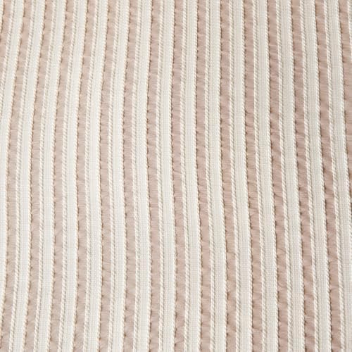 Queen Comforter Set Striped Beige 100% Soft Washed Microfiber Jacquard 3 Pieces - Image 6
