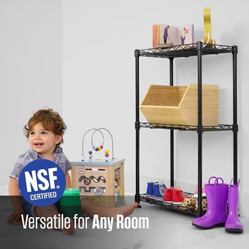 SafeRacks 3-Tier NSF Black Wire Shelving - Image 5
