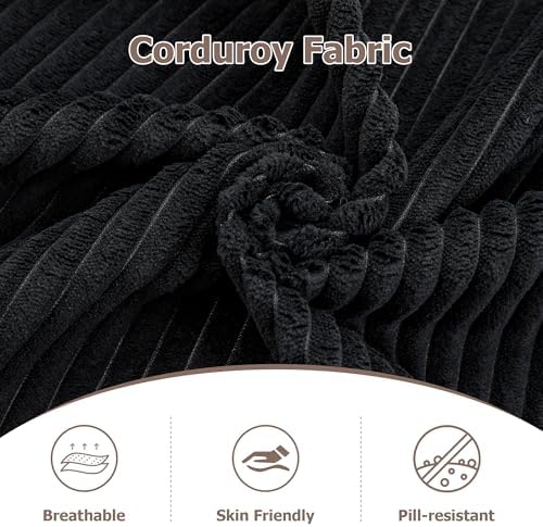 76" Boneless Convertible Sofa Bed, Corduroy Fold Out Sofa - Image 3