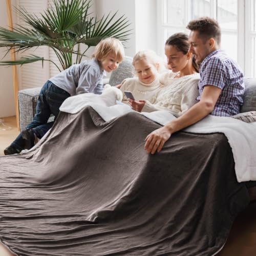 Bedsure GentleSoft Sherpa Fleece Cal King Blankets by BEDSURE