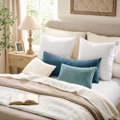 Kevin Textile Soft Corduroy 14"x36" Lumbar Pillow Cover 1 Pack, Cream White - Image 5