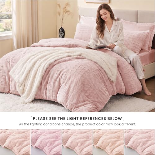 EXQ Home Waffle Fluffy Comforter Set Twin Size - Image 5