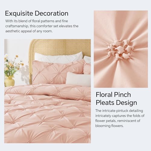BEDELITE King Comforter Set Dusty Pink, Fluffy & Soft Comforter - Image 4