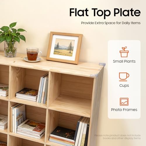 Cashewnuts 18 Cube Storage Organizer Solid Wood Storage Shelf Bookshelf - Image 6