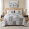 SLPR - Silver Linings Patchwork Gray Cotton Quilt Set, Twin by SLPR