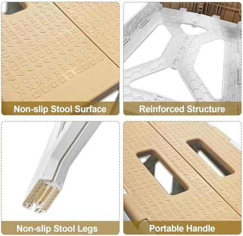 Shower Stool for Shaving Legs, 1 Pack Foot Rest Folding Stool Step to Shave - Image 2