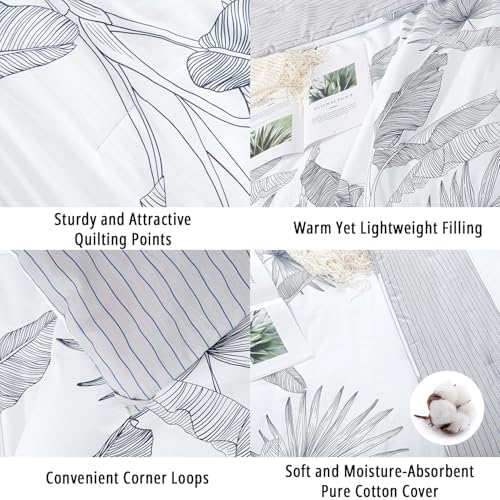 LEMIROE Botanical Cotton Comforter Queen Size - Image 5