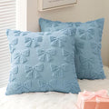 MIULEE Blue Bow Pillow Covers Coquette Room Decor 18x18 by MIULEE