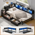 MU Twin Corner Bed Frame with Storage, Bookcase & Drawers by MU