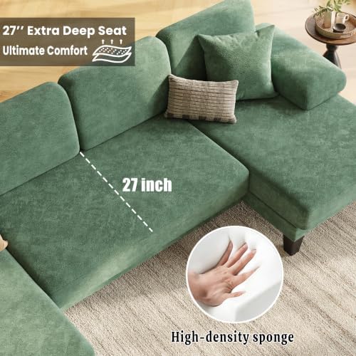 112'' U Shaped Sectional Couch, Sleeper Sofa - Image 6