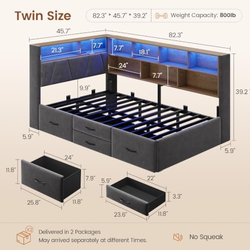 AOGLLATI Twin Corner Bed Frame - Image 3