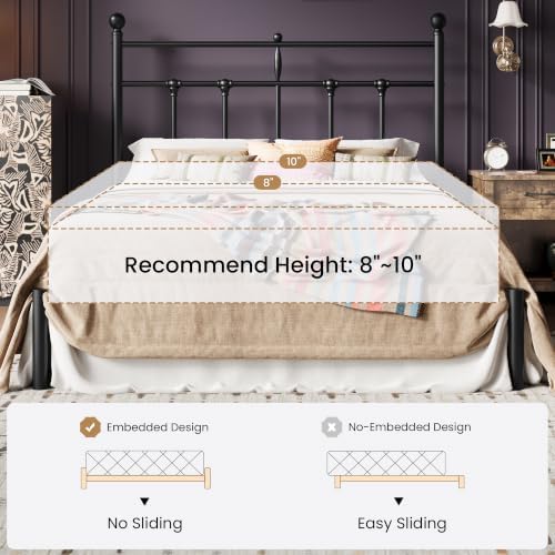SHA CERLIN Full Size Metal Platform Bed Frame - Image 6