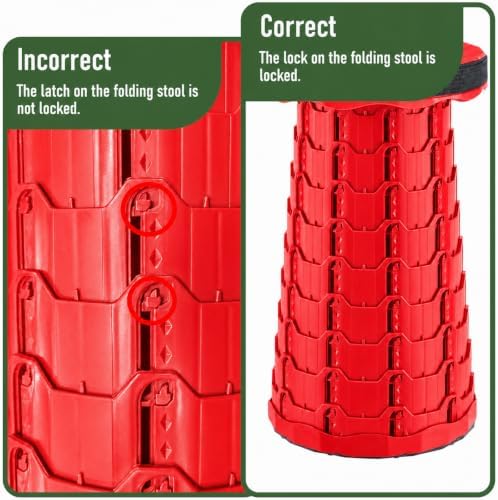 Doseno Collapsible Stool, Foldable Portable Stool - Image 5