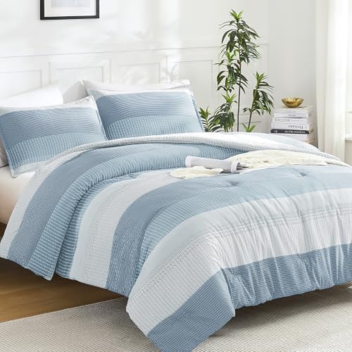 Litanika Grey Blue California King Comforter Set by Litanika
