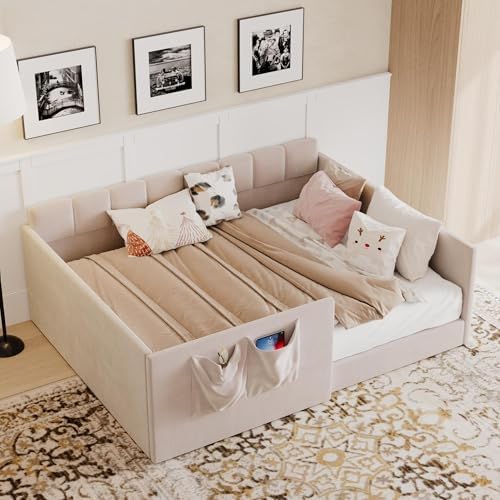 Merax Full Daybed Velvet Upholstered Sofa Bed - Image 3