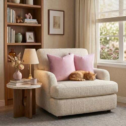GIGIZAZA Sweet Lilac Velvet Throw Pillow Covers 22x22 Pack of 2 - Image 2
