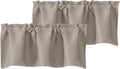 Chyhomenyc Stone Valances for Window, Room Darkening Short Curtains for Kitchen by Chyhomenyc