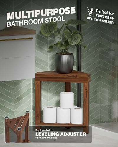BLUEWEST 16.4 Inch Shower Foot Stool - Image 5