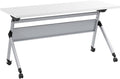 Bush Business Furniture Folding Training Table, 60 inch Desk, Commercial-Grade Bundle for Office or Classroom, Envision Collection, White