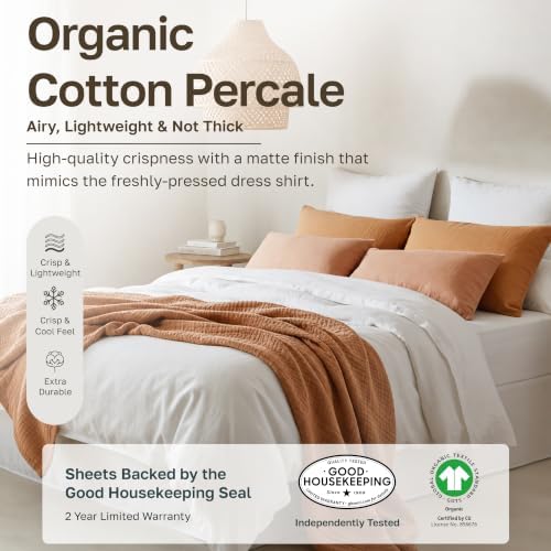 California Design Den 100% Organic Cotton XL Twin Sheet Set - Image 2