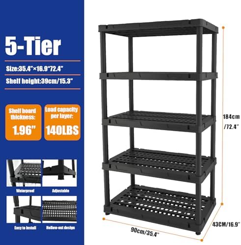 Plastic Storage Shelves, Heavy Duty Shelving Units - Image 3