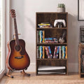 Furinno Basic DVD Shelf, 4-Tier CD Rack, Media Shelf, Amber Pine by Furinno-FitsYourSpaceFitsYourBudget