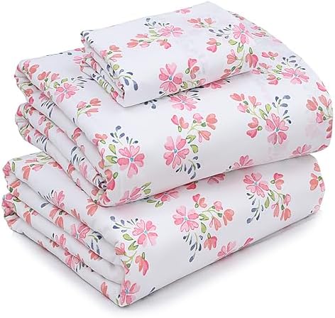RUVANTI 100% Cotton Twin Sheets, Percale Weave Twin Sheet Set by Ruvanti