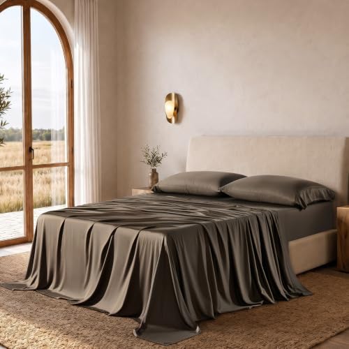EverGrace Tencel™ Sheet Set, Breathable & Cooling, Espresso Brown - Image 3