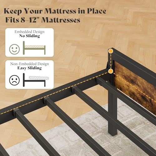 AMERLIFE Full Size Metal Bed Frame - Image 6