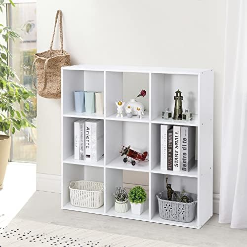 JupiterForce 9 Cube Storage Organizer, Wooden Cube Shelf W/ 5 Removable Back - Image 2