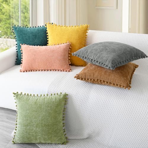 CaliTime Decorative Couch Throw Pillow Covers 22 X 22 Inches Teal - Image 4