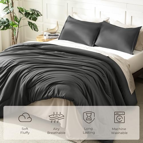 Litanika Dark Grey Super King Comforter Set - Image 3