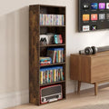 Furinno Basic DVD Shelf, 5-Tier CD Rack, Cube Storage, Amber Pine by Furinno-FitsYourSpaceFitsYourBudget