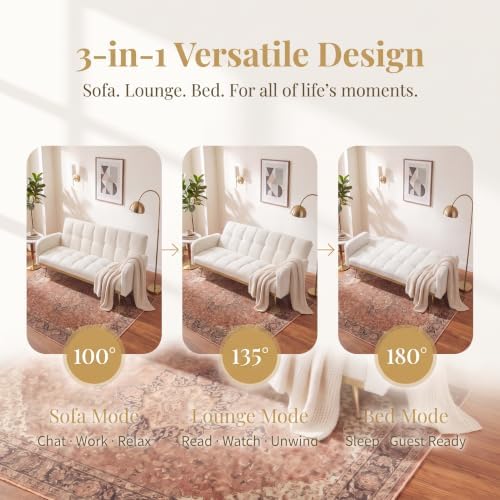 Teddy Convertible Futon Couch Bed - Image 3
