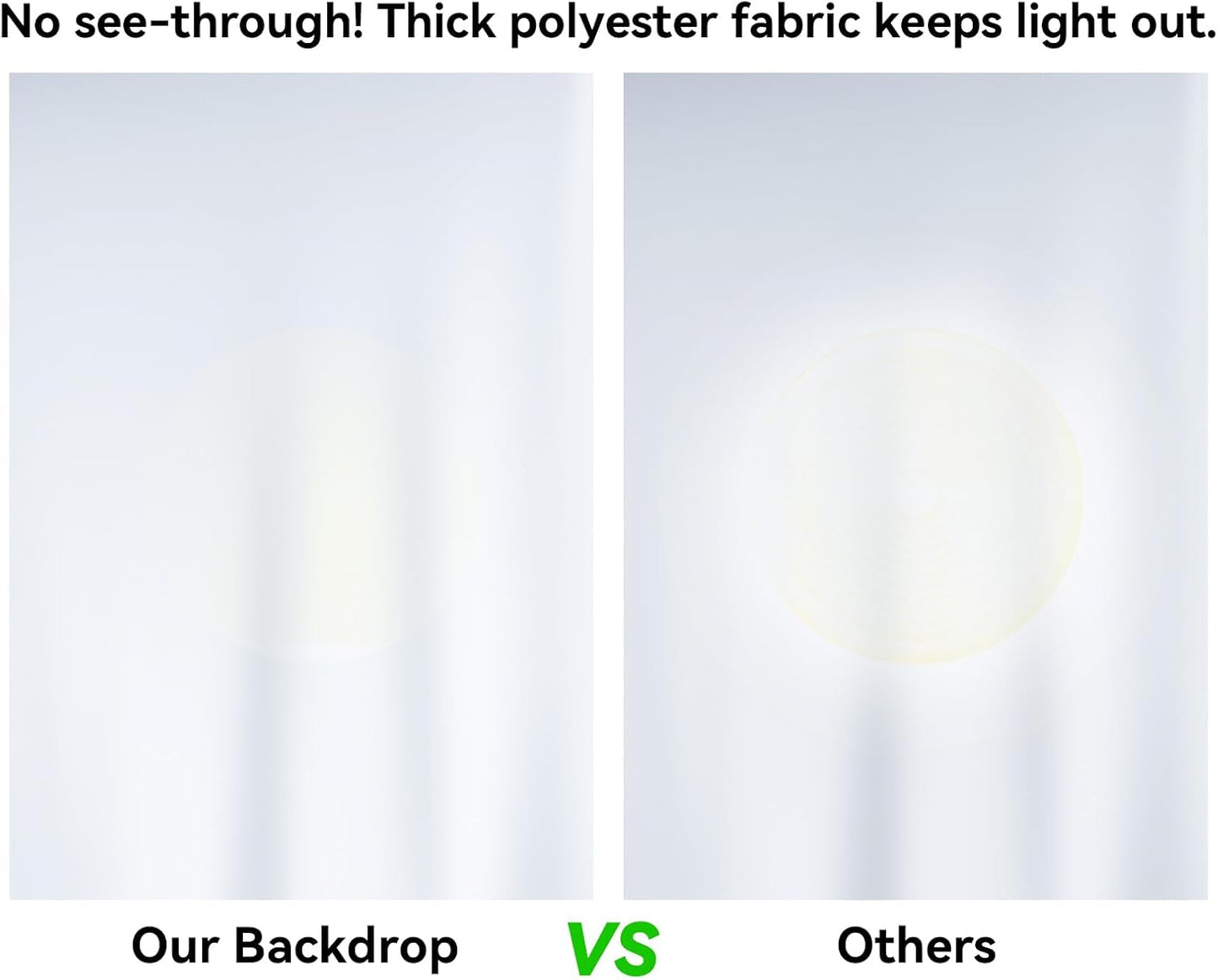 7 x 10 FT White Backdrop, 100% Polyester Photography Backdrop Foldable Washable White Screen for Photoshoot YouTube Zoom Studio Photo Video Recording