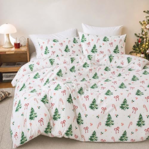 Nayoroom Christmas Comforter Set King Tree Candy Cane Holiday Bedding - Image 5