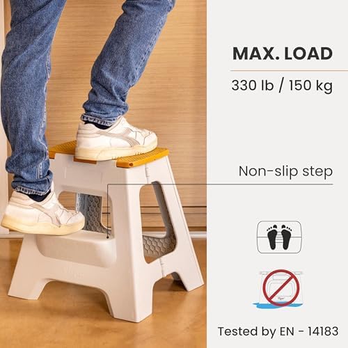 Vigar Compact Folding Step Stool, 16 in 2 Step - Image 5