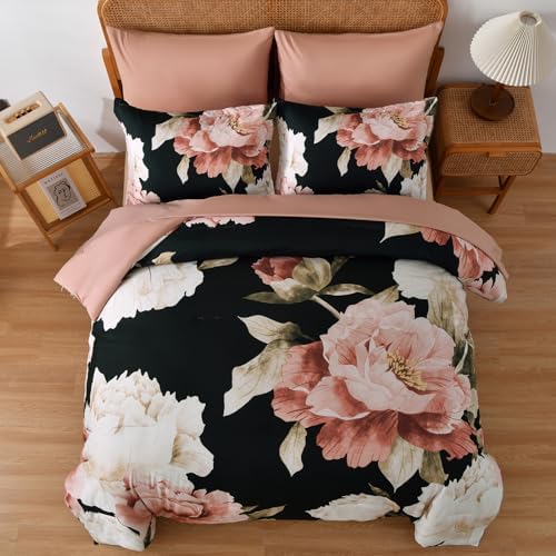 Dobuyly Black Queen Comforter Set 7 Piece Bed in a Bag, Soft Microfiber - Image 3
