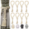 8 Pack Curtain tiebacks Rope, Outdoor Curtain Tiebacks, Natural Cotton Curtain by Yteseery