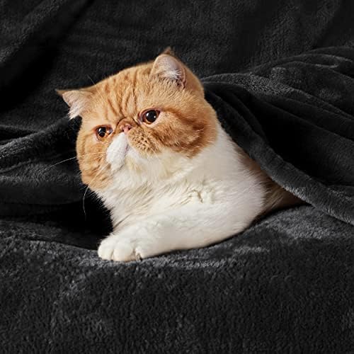 Bedsure Soft Cozy Warm Fleece Large Oversized Bed Blanket Black 120"x120" - Image 3